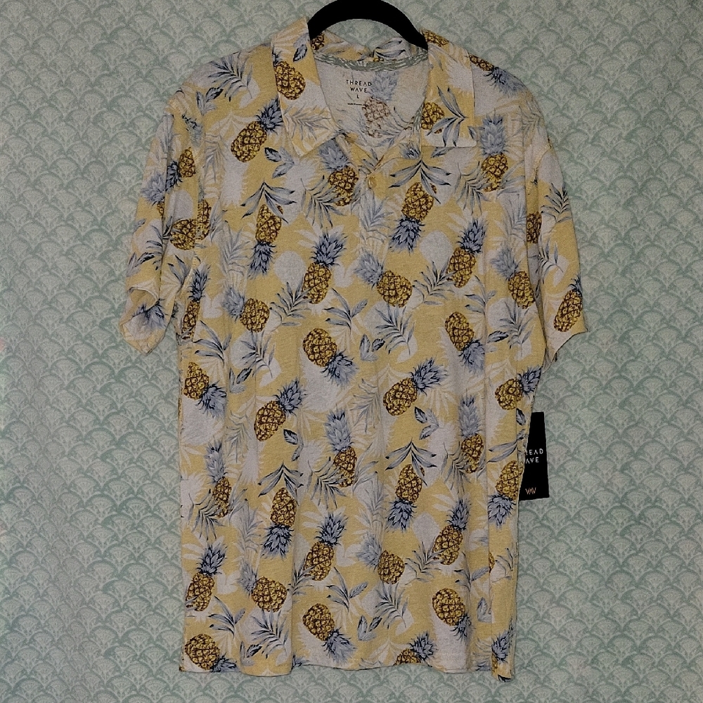 Pineapple Print Men's Shirt